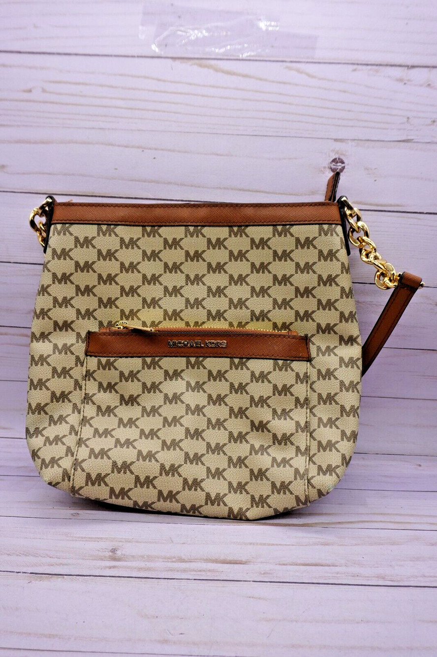 Michael Kors Messenger Crossbody Bag Signature Morgan Nat/Acorn